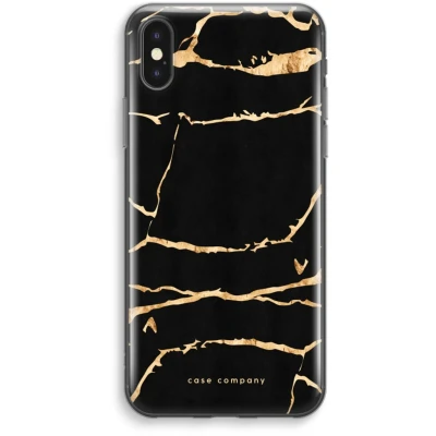 Afbeelding van Case Company® hoesje geschikt voor iPhone XS Max Gouden marmer Soft Cover Telefoonhoesje Bescherming aan alle Kanten en Schermrand