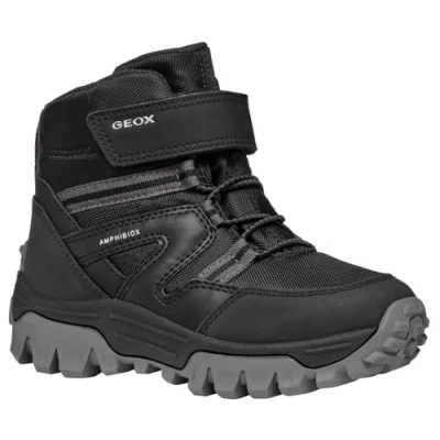 Afbeelding van Geox J Himalaya Boy B ABX enkellaarzen, zwart, maat 25, 25 EU, zwart.