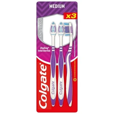 Afbeelding van 3x Colgate Tandenborstel ZigZag Medium 3 stuks