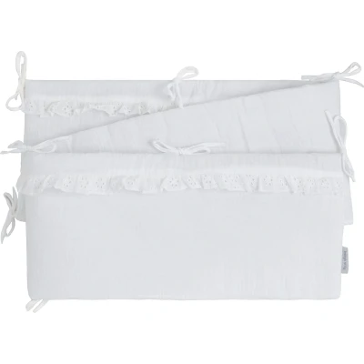 Afbeelding van Baby&#039;s Only Bedbumper Bedomrander Bedomranding baby Boxbumper Parkomrander Mood Wit 180x30 cm