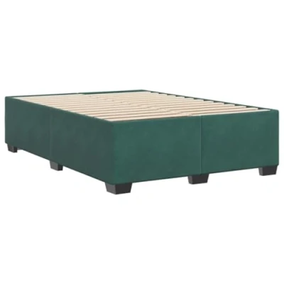 Afbeelding van vidaXL Bedframe fluweel donkergroen 140x190 cm