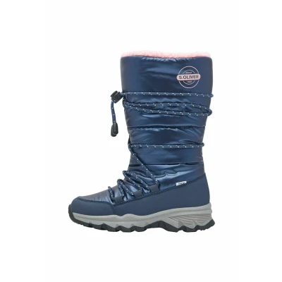 Afbeelding van s.Oliver Veterlaarzen voor kinderen, Maat: 33, Navy comb Textiel/ synthetisch