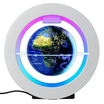 Afbeelding van 10,2 cm magnetische zwevende wereldbol, sterrenbeeld, led geografie, roterende wereldbol voor kinderen, kantoor, uniek cadeau idee of verjaardagscadeau mannen