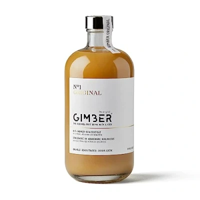 Afbeelding van GIMBER Biologisch gemberconcentraat, 500 ml, alcoholvrije biologische drank van gember, citroen en kruiden, hoogwaardig gember essence