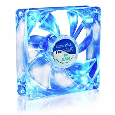 Afbeelding van AABCOOLING Super Silent Fan 9 Blue LED 92 mm ventilator voor pc behuizing, stil en efficiënt, met 4 anti vibratiepads blauwe leds, 12 V, ventilatie pc, cm, ventilator, 13,6 DB, 58 m3/h
