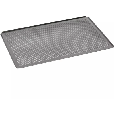 Afbeelding van AMT Gastroguss Geperforeerde bakplaat aluminium Lotan antiaanbaklaag 60x40 cm ovenbestendig tot 240C