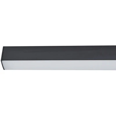 Afbeelding van Lucande LED plafondlamp Teniona, 132 cm, zwart, aluminium