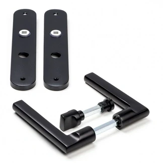 Afbeelding van Deurklink met wc sluitingsschild Impresso Redhill 63 mm (Aluminium, Zwart)