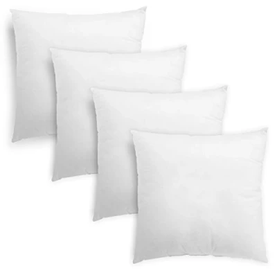 Afbeelding van Sleeping 193910 Set van 4 vezelkussens, bankkussens, sierkussen microvezel, wasbaar op 60 graden, Ökotex gecertificeerd, Made in EU, 40 x cm, wit