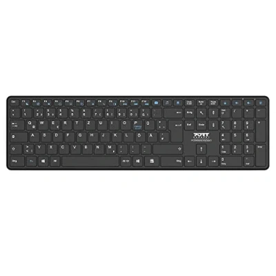 Afbeelding van Port Designs 900903 toetsenbord Thuis RF draadloos + Bluetooth AZERTY Frans Zwart