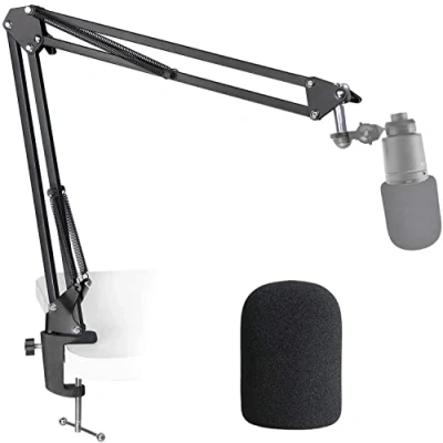 Afbeelding van AT2020 Microfoonhouder met kap microfoonstandaard anti pop van schuim voor Audio Technica USB + microfoon AT2035 YOUSHARES