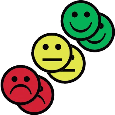 Afbeelding van Magneet smiley 25mm 2x geel groen rood