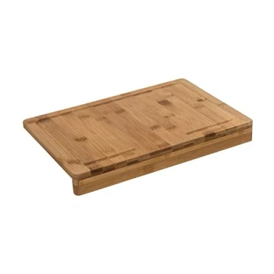 Afbeelding van Snijplank met stoprand 35 x 24 cm van bamboe hout Broodplank