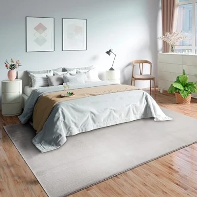Afbeelding van Mia&#039;s Olivia Tapijt voor woonkamer, slaapkamer, wasbaar, 80 x 150 cm, zand