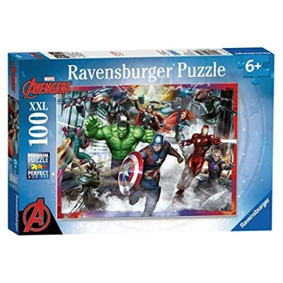 Afbeelding van Ravensburger Kinderpuzzel puzzel 100 stukjes XXL De grootste helden/Marvel Avengers Vanaf 6 jaar Hoogwaardige Dik en duurzaam karton Avontuur 10771