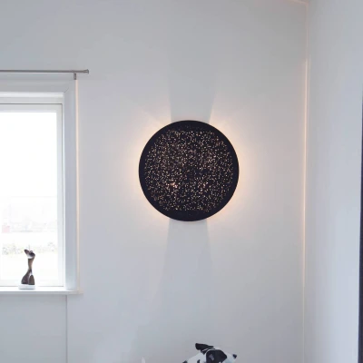 Afbeelding van By Rydéns Colby wandlamp Ø 70 cm, zandzwart