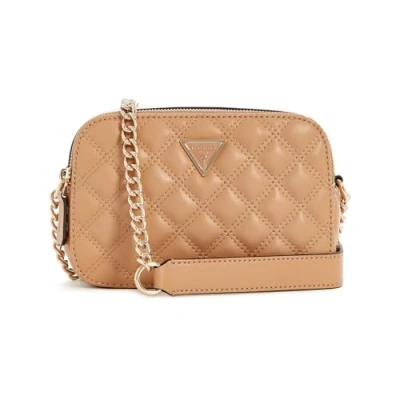 Afbeelding van GUESS Schoudertas Giully Camera Bag Beige Lichtbruin