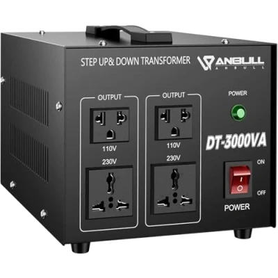 Afbeelding van Anbull DT ringspanningstransformator 3000 W 110 V naar 230 step down converter stekker 50 60 Hz