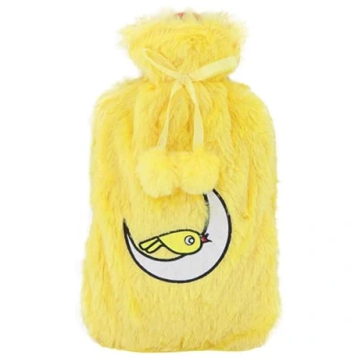 Afbeelding van Biggdesign Bird Kruik Warmwaterkruik Kruikzak Kruikhoes Warmwaterzak Kinderkruik Warmwater met zachte Hoes Geel