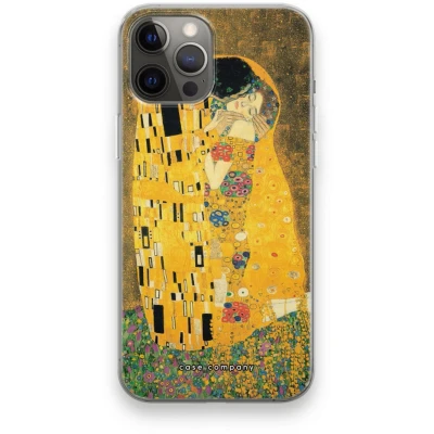 Afbeelding van Case Company® hoesje geschikt voor iPhone 12 Pro Max Der Kuss Soft Cover Telefoonhoesje Bescherming aan alle Kanten en Schermrand