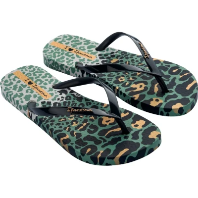 Afbeelding van Ipanema Animal Print Slippers Dames Grey Green Multicolour