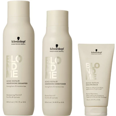 Afbeelding van Schwarzkopf BlondMe Bond Repair Nourishing Set + Sealing Balm 75ml bundel/set/pakket