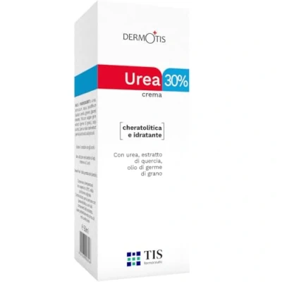 Image de TIS Crème Urée 30% Eczéma, Kératose, Peau sujet au Psoriasis, Sèche Cicatrisation des Plaies avec de l&#039;Acide Lactique AHA et Huile Germe Blé Mains, Pieds, Ongles, Genoux