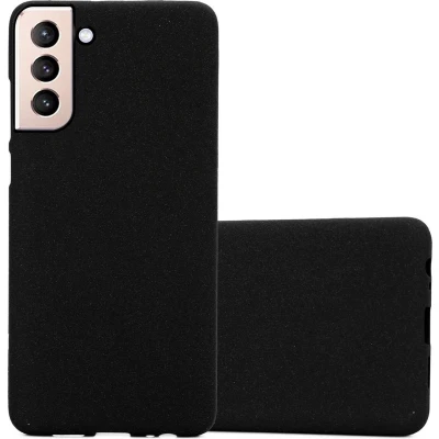Afbeelding van Cadorabo Hoesje geschikt voor Samsung Galaxy S21 PLUS in FROST ZWART Beschermhoes gemaakt van flexibel TPU silicone Case Cover