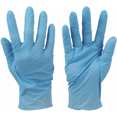 Afbeelding van MM Eurotool Nitril Poedervrij Wegwerphandschoenen 100 stuks Blauw XL