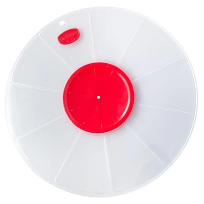 Afbeelding van Dr. Oetker 1642 spatdeksel met een diameter van 30 cm, past op grote en kleine kommen, voorkomt vervelende spatten deeg bij het mengen kloppen (kleur: