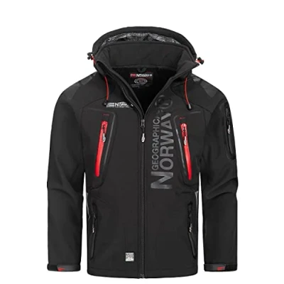 Afbeelding van Geographical Norway Softshelljacke Techno Men 007 Distri B Black / Red M