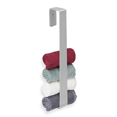 Afbeelding van Relaxdays handdoekhouder zilver handdoekenrek handdoekstang rvs zonder boren