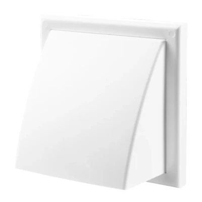 Afbeelding van Ventilatierooster met kap wit 154 x mm Ø 100/125/110