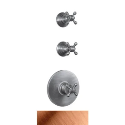 Afbeelding van PB Classic nostalgische Inbouw douche thermostaat met 2 stopkranen Koper