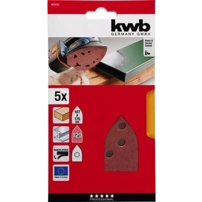 Afbeelding van KWB Schuurdriehoeken, hout &amp; metaal. 107 X 175 MM K120