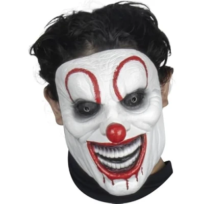 Afbeelding van Partychimp Starving Clown Gezichtsmasker Halloween Eng Masker voor bij Kostuum Volwassenen Carnaval Latex One size