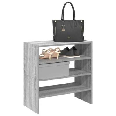 Image de vidaXL Étagères à chaussures 2 pcs empilable sonoma gris 60x30x30,5 cm858868