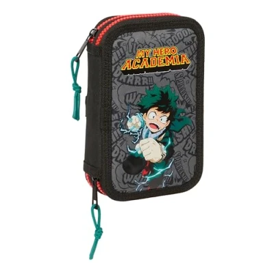 Afbeelding van Schoolpennenzak My Hero Academia Zwart 12.5 x 19.5 4 cm 28 Onderdelen