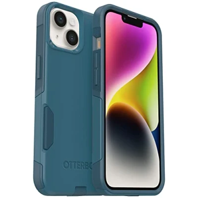 Afbeelding van OtterBox Beschermhoes voor iPhone 14 en 13 Serie Commuter Dont Blue (blauw) dun duurzaam, zakvriendelijk met poortbescherming