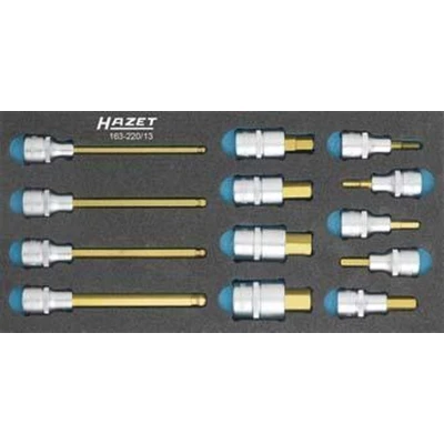 Afbeelding van HAZET 163 220/13 Doppenset 13 Kogelkop, Binnen zeszijdig Safety Insert System Vierkant