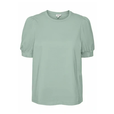 Afbeelding van Vero Moda Kerry Oneck Blouse, Dames, Maat: XXL, Silt green