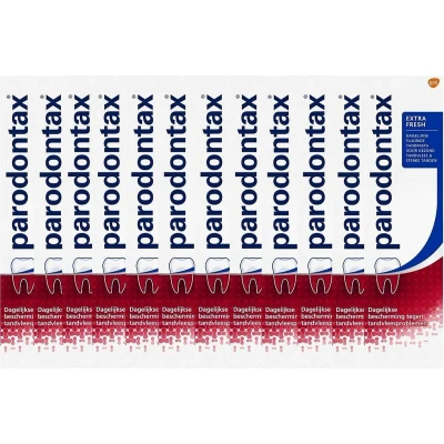 Afbeelding van Parodontax (Nieuwe Formule) Extra Fresh Fluoride Tandpasta Voordeelverpakking 12x75ml