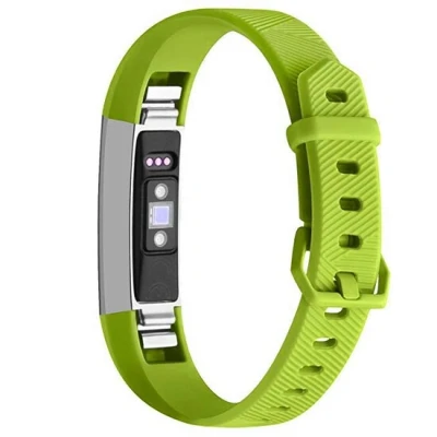 Afbeelding van FitBit Alta HR siliconen bandje met gesp Maat: Large Grasgroen