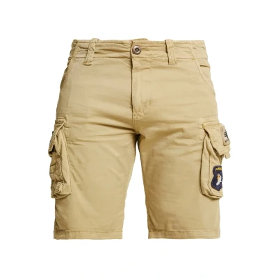 Afbeelding van Alpha Industries CREW Patch Shorts, Heren, Maat: 33, Sand