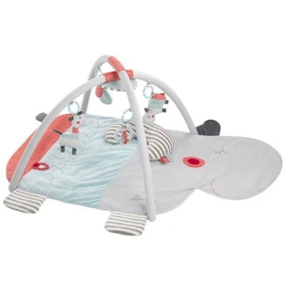 Image de Fehn drap de jeu activité Hippo gris clair 110 cm