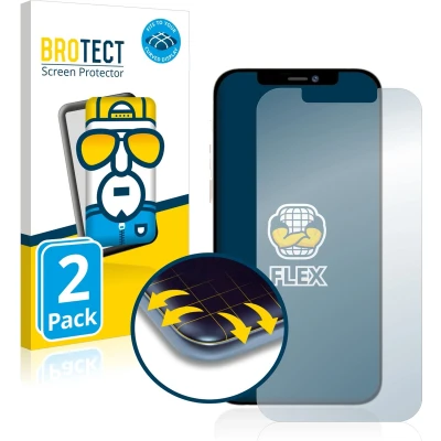 Afbeelding van BROTECT Screenprotector voor Apple iPhone 12 Pro Max Folie Beschermfolie transparant volledig dekking (2 Stuks)