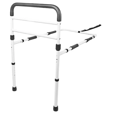 Afbeelding van PEPE Bedhekje voor volwassenen met poten (hoogte bed 26 41 cm), beschermstang personen, bedstang tegen vallen, volwassenen, verstelbare bedstang, wit
