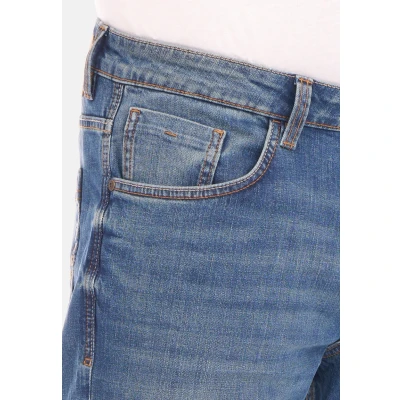 Afbeelding van TOM Tailor Marvin Straight leg jeans, Heren, Maat: 33x32, Clean mid stone blue denim