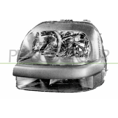Afbeelding van PRASCO FT9084813 Koplampen rechts H7/H1/H1 Donker Met mistlampen voor rechtsrijdend verkeer Zonder elektro motor afregelmotor LWR