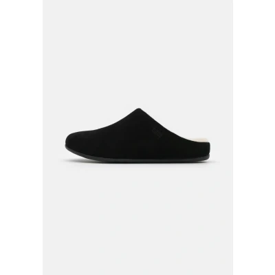 Afbeelding van FitFlop Chrissie Shearling pantoffels zwart Maat 39